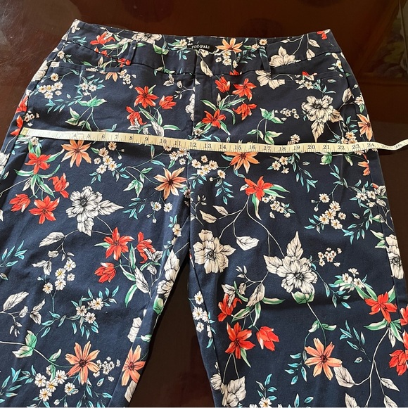 Roz & Ali Navy Floral Pants size woman 20W pockets front - Picture 6 of 9